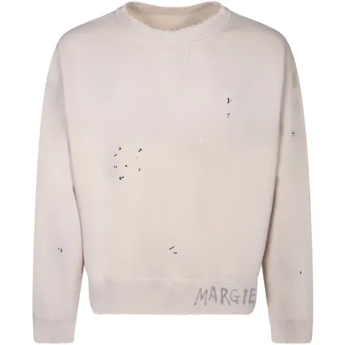 Bordeaux Sweatshirt with Front Print , male, Sizes: S - Maison Margiela - Modalova