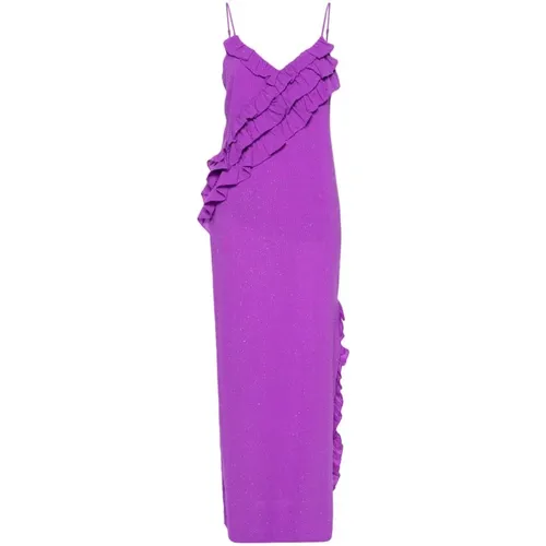 Sparkling Grape Langes Kleid , Damen, Größe: 2XS - Twinset - Modalova