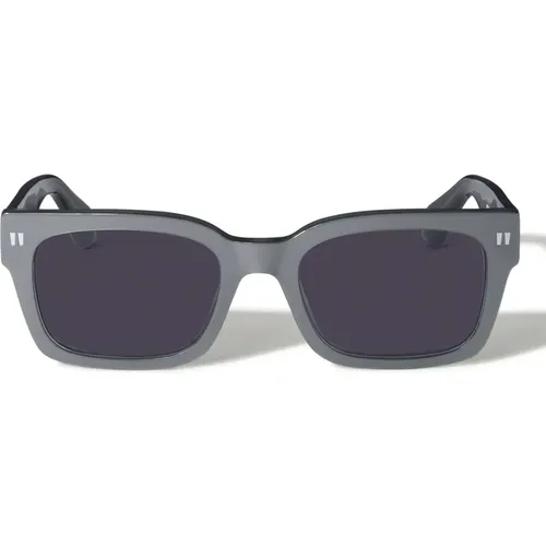 Midland Sunglasses with Iconic Details , unisex, Sizes: 53 MM - Off White - Modalova