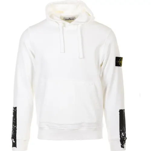 Weiße Pullover Felpa Stone Island - Stone Island - Modalova