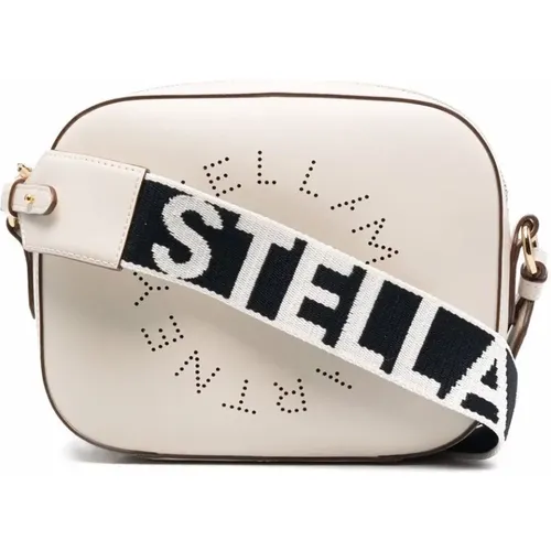 Faux Leather Stella Logo Crossbody Bag , female, Sizes: ONE SIZE - Stella Mccartney - Modalova