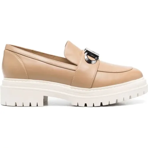 Leather Loafer Flats , female, Sizes: 5 1/2 UK - Michael Kors - Modalova