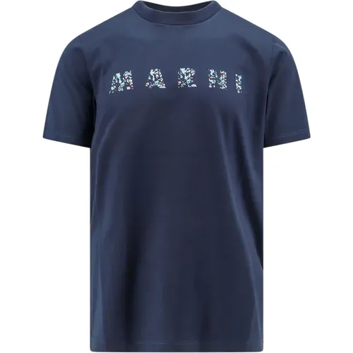 Crew-neck T-Shirt, Made in Italy , male, Sizes: XL, L, S - Marni - Modalova