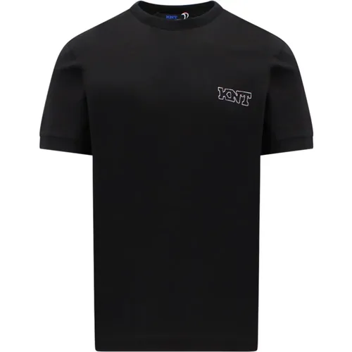 Upgrade Your Casual Wardrobe with this Embroidered Logo Cotton T-Shirt , male, Sizes: L, M, XL, 2XL - Kiton - Modalova