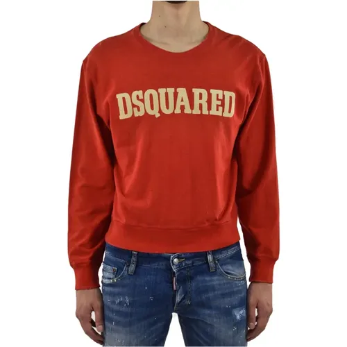 Cotton Logo Sweatshirt Mod.S74GC0635S21713307 , male, Sizes: S - Dsquared2 - Modalova