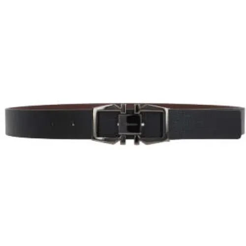 Reversible Leather Belt with Gancini Buckle , male, Sizes: 95 CM - Salvatore Ferragamo - Modalova