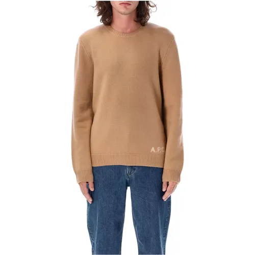 Camel Knitwear Edward Sweater Aw24 , male, Sizes: M, XL - A.p.c. - Modalova