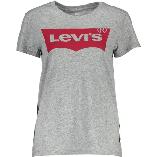 Levi's, Logo Baumwoll T-Shirt Klassischer Rundhalsausschnitt , Damen, Größe: S - Levis - Modalova