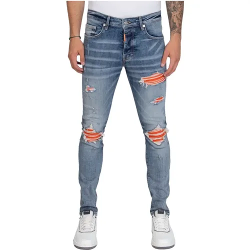 Ripped Biker Jeans Orange Label , Herren, Größe: W34 - My Brand - Modalova