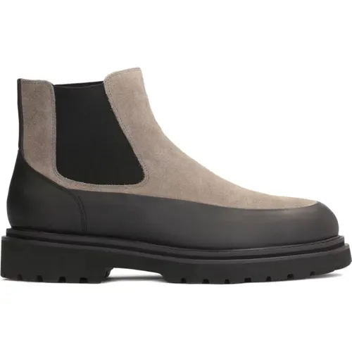 Moderne Chelsea-Boots in Beige/Schwarz , Herren, Größe: 42 EU - Kazar - Modalova