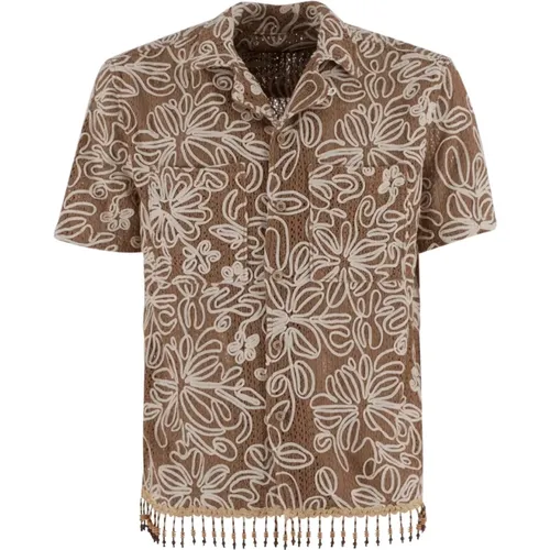 Flower Jacquard Shirt , male, Sizes: L, XL - Andersson Bell - Modalova