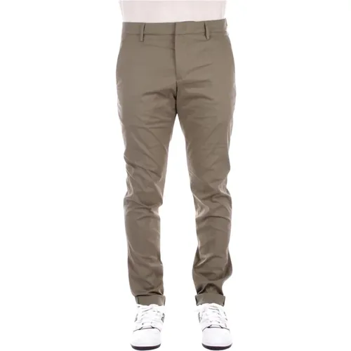 Trousers Logo Clip Zipper , male, Sizes: W31, W35, W32, W38, W34, W36 - Dondup - Modalova