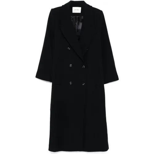 Navy Wool Blend Coat , female, Sizes: M, XS, S - IVY OAK - Modalova