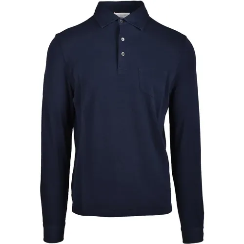 Men's Navy Shirt , male, Sizes: L - Filippo De Laurentiis - Modalova