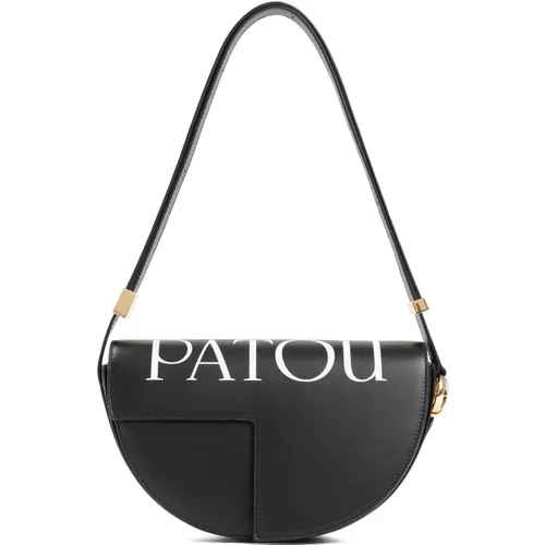 Schwarze Leder-Schultertasche Patou - Patou - Modalova