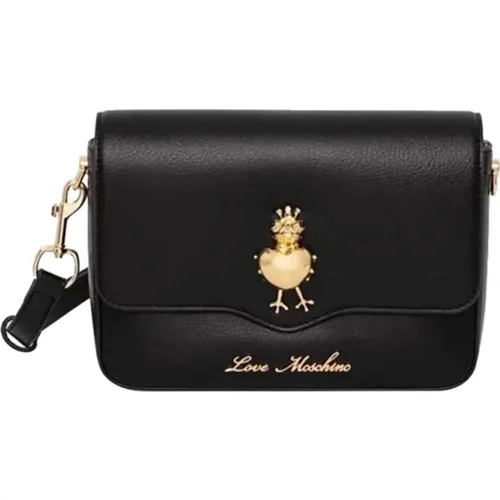 Elegante Schwarze Handtasche Luxusstil - Moschino - Modalova