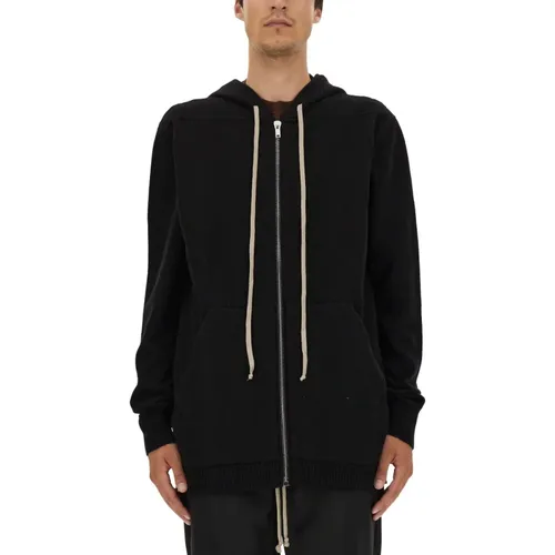 Cashmere Wool Zippered Oversize Cardigan , male, Sizes: M - Rick Owens - Modalova