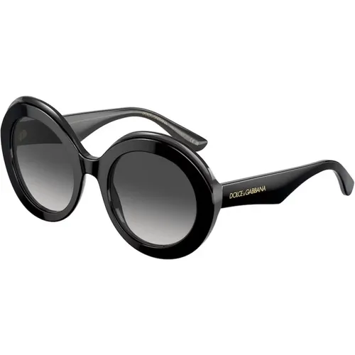 Schwarze Rahmen Sonnenbrille , Damen, Größe: 53 MM - Dolce & Gabbana - Modalova