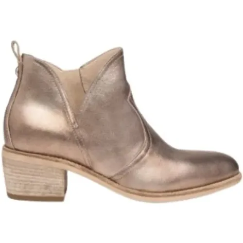 Metallic Leather Low Boots , female, Sizes: 3 UK - Nerogiardini - Modalova