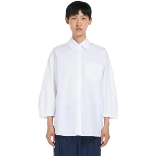 Classic Poplin Shirt with Pointed Collar , female, Sizes: M, XS - Max Mara - Modalova