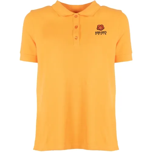 Crest Logo Polo Shirt , Damen, Größe: L - Kenzo - Modalova