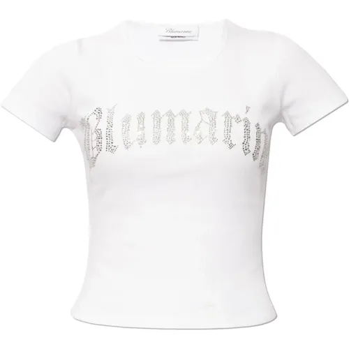 T-Shirt mit Logo , Damen, Größe: L - Blumarine - Modalova