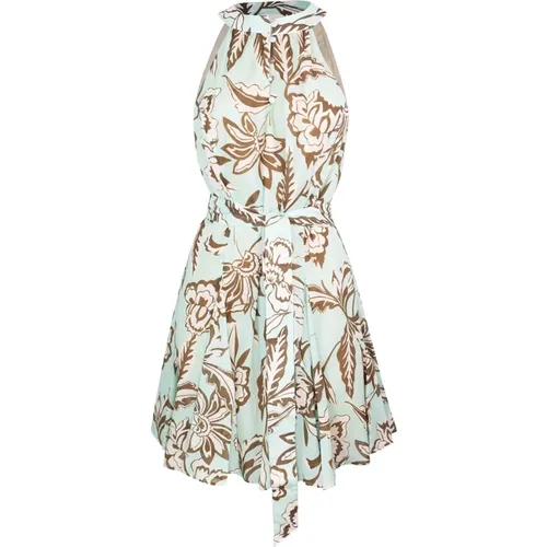 Floral Print Cotton Dress with Belt , female, Sizes: M, XS - Liu Jo - Modalova