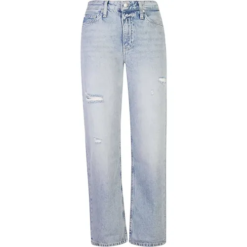 Klare Blaue Denim Jeans , Damen, Größe: W27 - Calvin Klein Jeans - Modalova