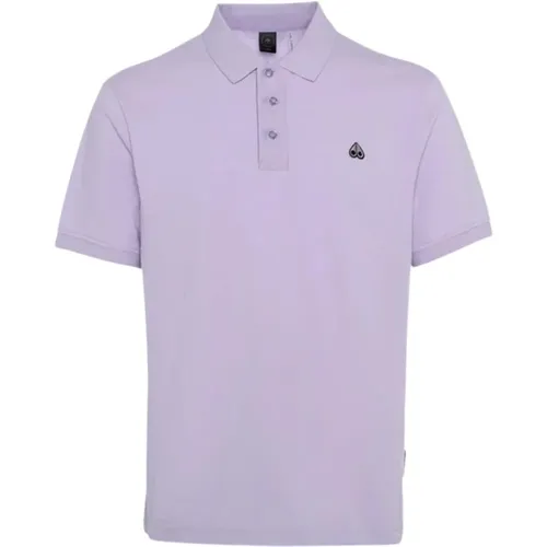 Lila Pique Polo Shirt , Herren, Größe: XS - Moose Knuckles - Modalova