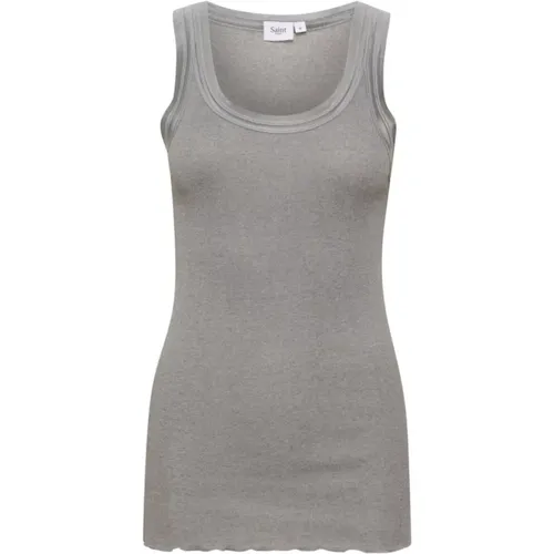 MayaSZ Tank Top Grey Melange , Damen, Größe: XL - Saint Tropez - Modalova