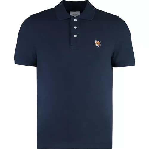 Fox Patch Baumwoll-Poloshirt - Maison Kitsuné - Modalova