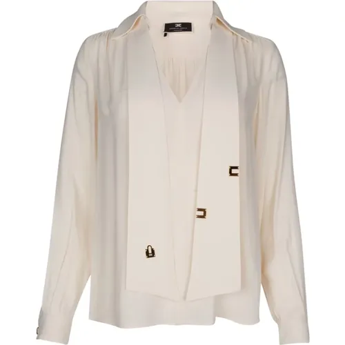 Stilvolles Hemd,Elegante Weiße Bluse Ca02341E2 - Elisabetta Franchi - Modalova