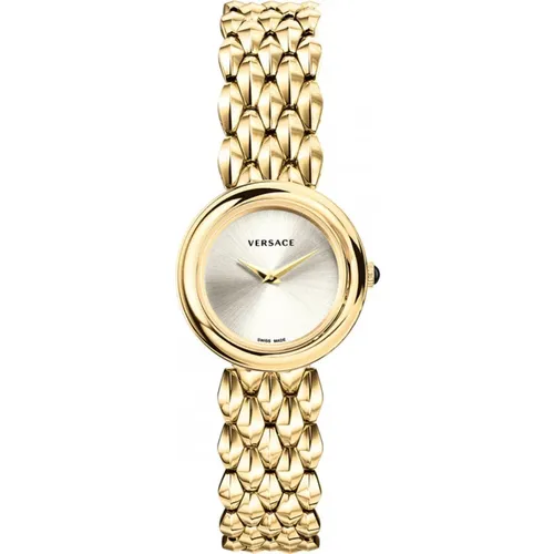 V-Flare Gold Stainless Steel Watch , female, Sizes: ONE SIZE - Versace - Modalova