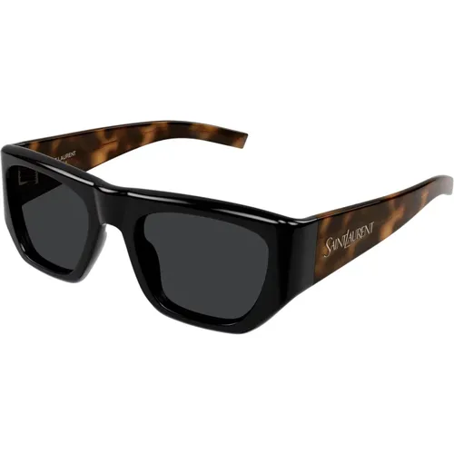 Havana/Grey Sunglasses SL 740 , female, Sizes: 52 MM - Saint Laurent - Modalova