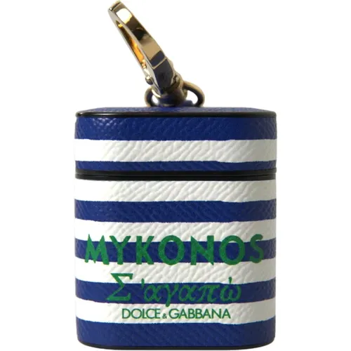 Lederstreifen Airpod-Hülle mit Logo-Gurt - Dolce & Gabbana - Modalova