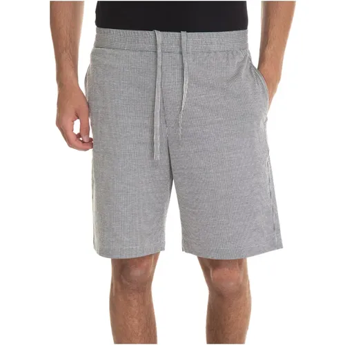 Gestreifte Bermuda Shorts Elastischer Bund , Herren, Größe: 2XL - Hindustrie - Modalova