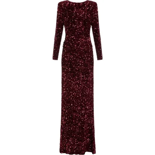 Chenille Pailletten besticktes Kleid - Elisabetta Franchi - Modalova