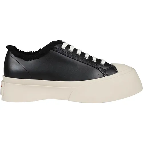 Shearling Lace-Up Sneakers , Damen, Größe: 40 EU - Marni - Modalova