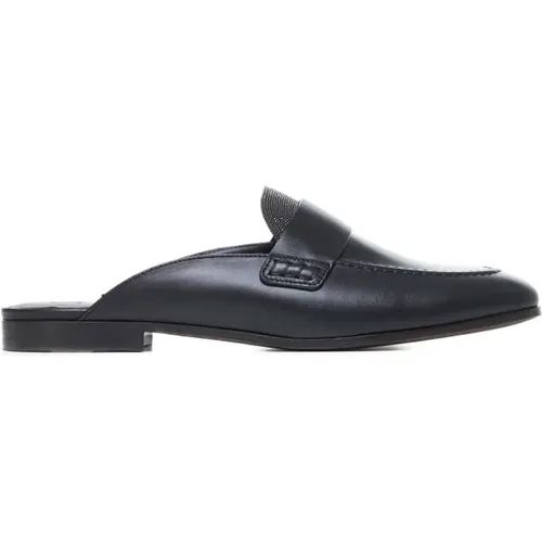 Leather Loafer Mules , female, Sizes: 7 UK, 5 UK, 6 UK - BRUNELLO CUCINELLI - Modalova