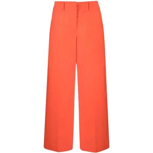 Semi-Couture Trousers Red , female, Sizes: 2XS - Erika Cavallini - Modalova