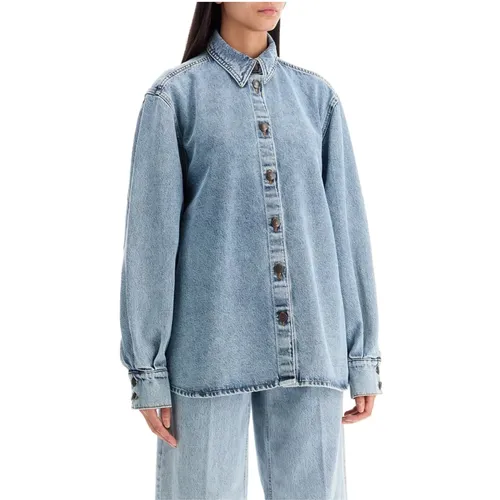 Oversized Denim Shirt Women , female, Sizes: S - Magda Butrym - Modalova