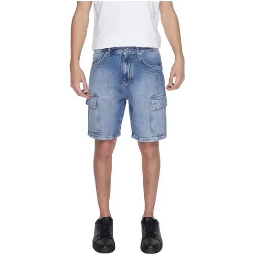 Blaue Baumwoll-Bermuda-Shorts für Männer , Herren, Größe: W31 - Antony Morato - Modalova