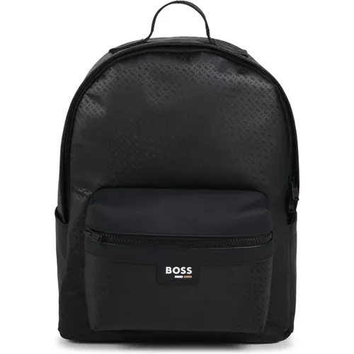 Monogram backpack with tricolor print , unisex, Sizes: ONE SIZE - Hugo Boss - Modalova