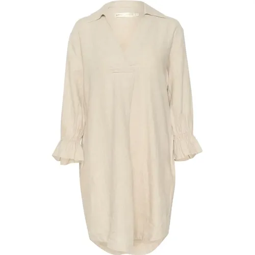 Soft Linen Dress 30109180 Haze Melange , female, Sizes: 2XL, 3XL, M, XL, L, S, XS - InWear - Modalova