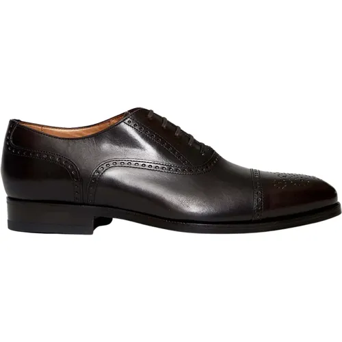 Classic Leather Laced Shoes Marrone , male, Sizes: 6 UK, 8 1/2 UK, 7 1/2 UK, 7 UK, 10 UK, 6 1/2 UK, 8 UK, 10 1/2 UK - Ortigni - Modalova