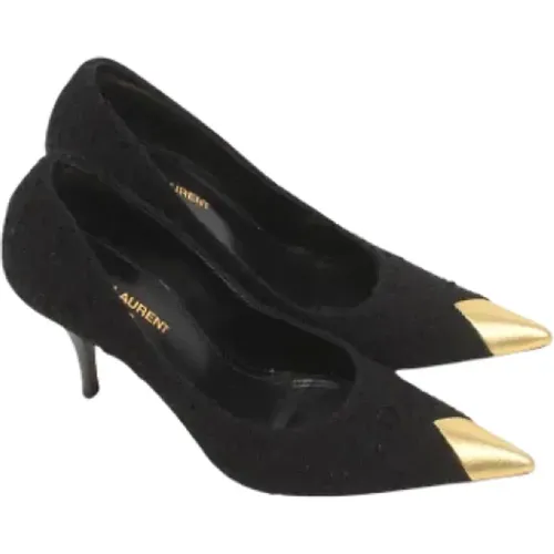 Pre-owned Fabric heels , female, Sizes: 4 1/2 UK - Yves Saint Laurent Vintage - Modalova