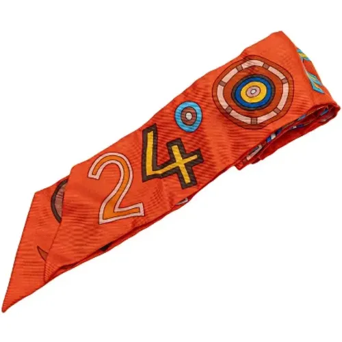 Pre-owned Canvas scarves , female, Sizes: ONE SIZE - Hermès Vintage - Modalova