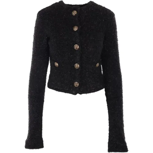 Tweed Cropped Cardigan , female, Sizes: M - Balenciaga - Modalova
