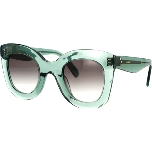 Geometric Sunglasses with Acetate Frame and Gray Gradient Lenses , female, Sizes: 47 MM - Celine - Modalova
