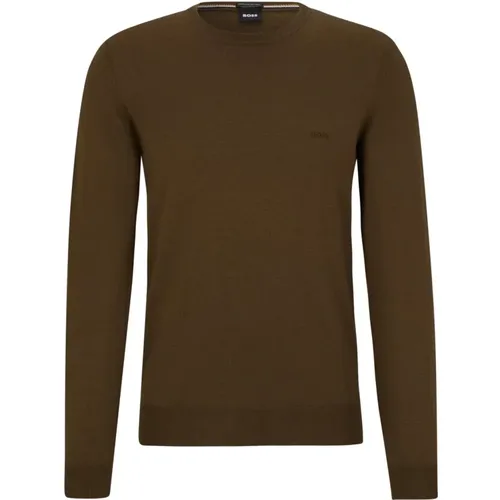 Dark Wool Sweater Regular Fit , male, Sizes: S - Boss - Modalova
